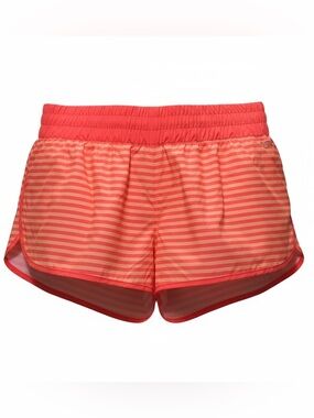 Lorna Jane Active athletic orange striped running shorts size Small EUC